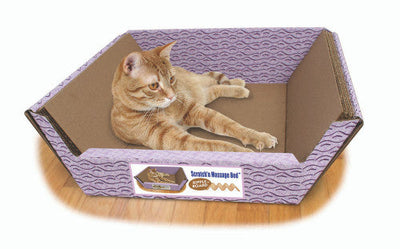 Omega Paw Ripple Board Scratch ’n Massage Bed Brown (D) - Cat