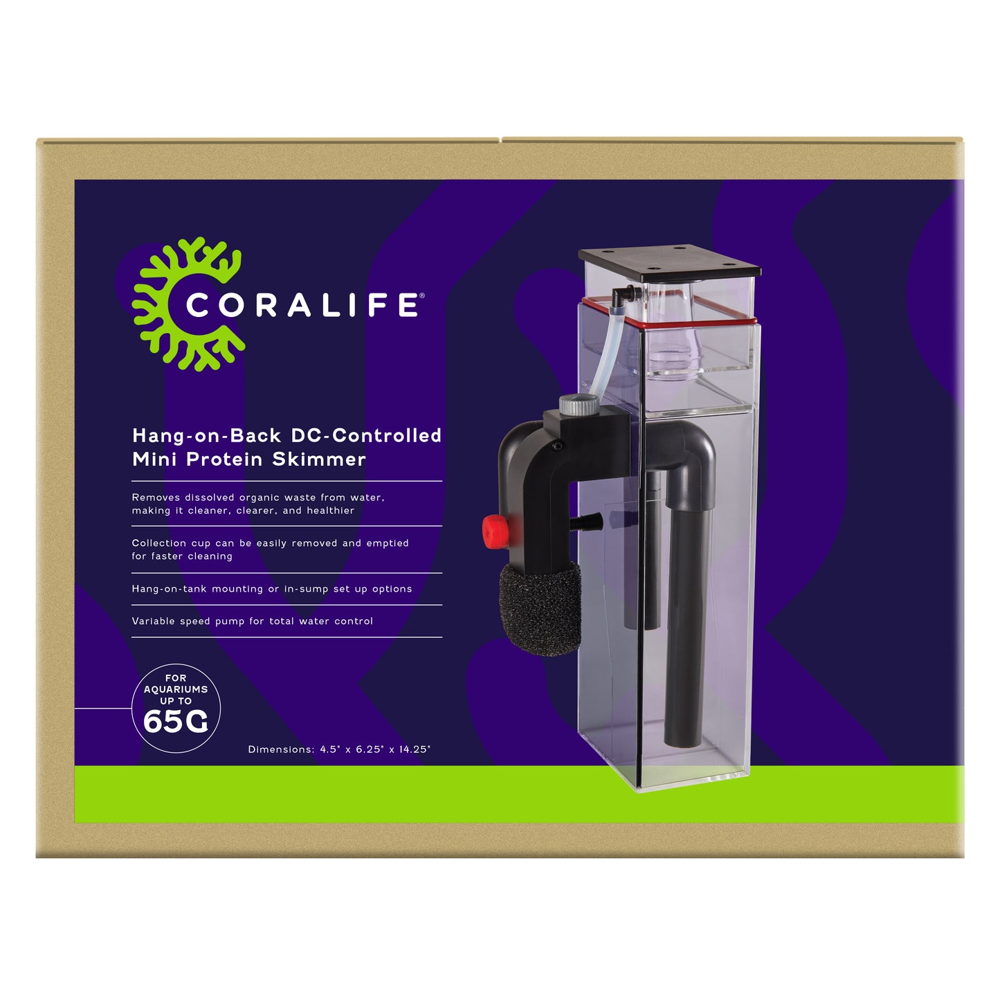 Coralife Hang on Back DC-Controlled Mini Protein Skimmer 65 g 096316002852