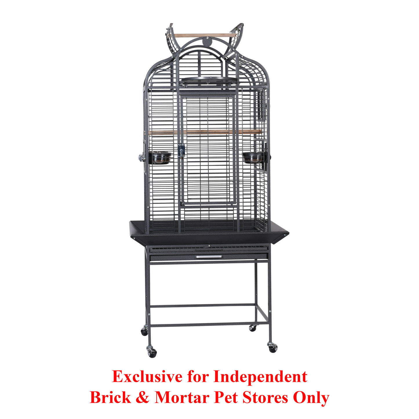 A & E Cages Majestic Parrot Cage Black Small, 24In X 22In X 61 in 644472014495