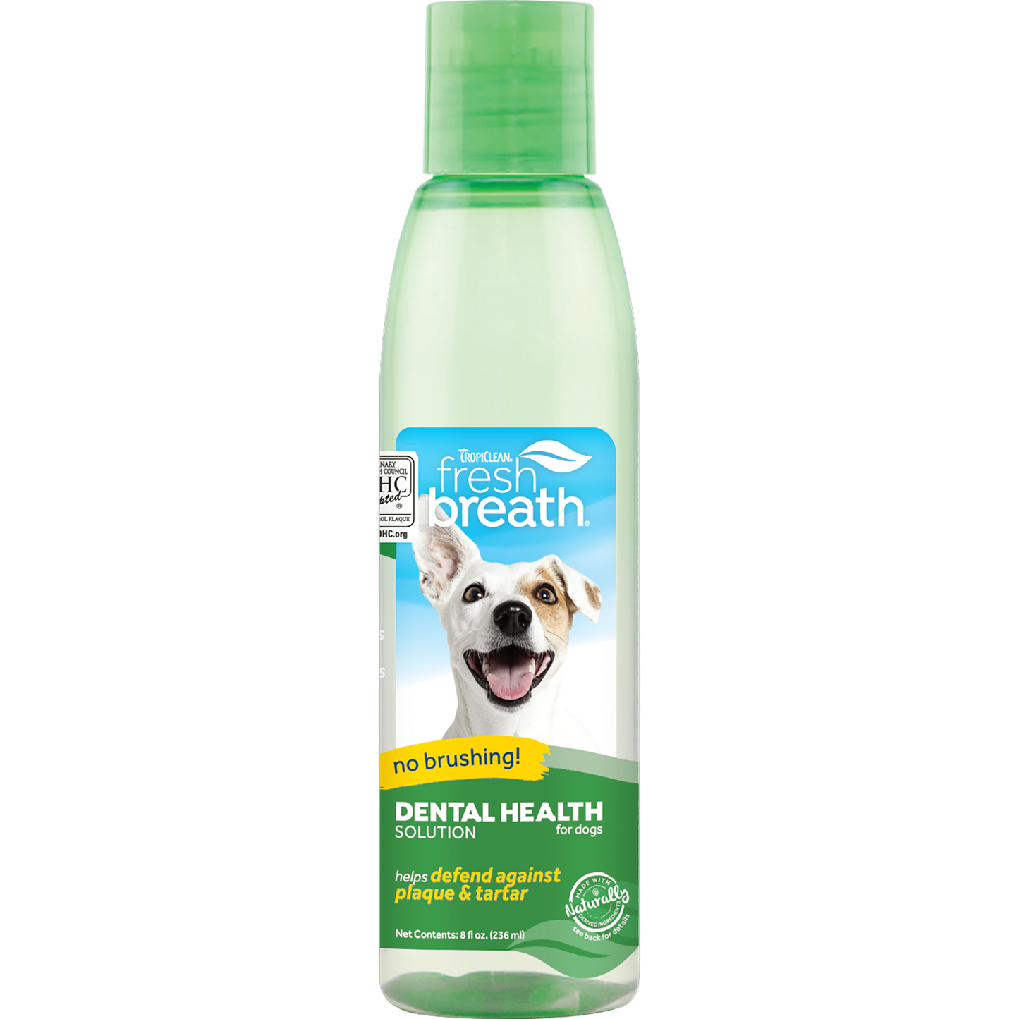 TropiClean Fresh Breath Dental Health Solution for Dogs 8 oz 645095003101