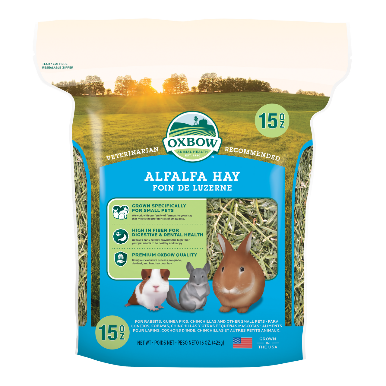 Oxbow Animal Health Alfalfa Hay Small Animal Treat 15oz