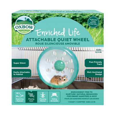 Oxbow Animal Health Enriched Life Attachable Small Animal Quiet Wheel 6.9in