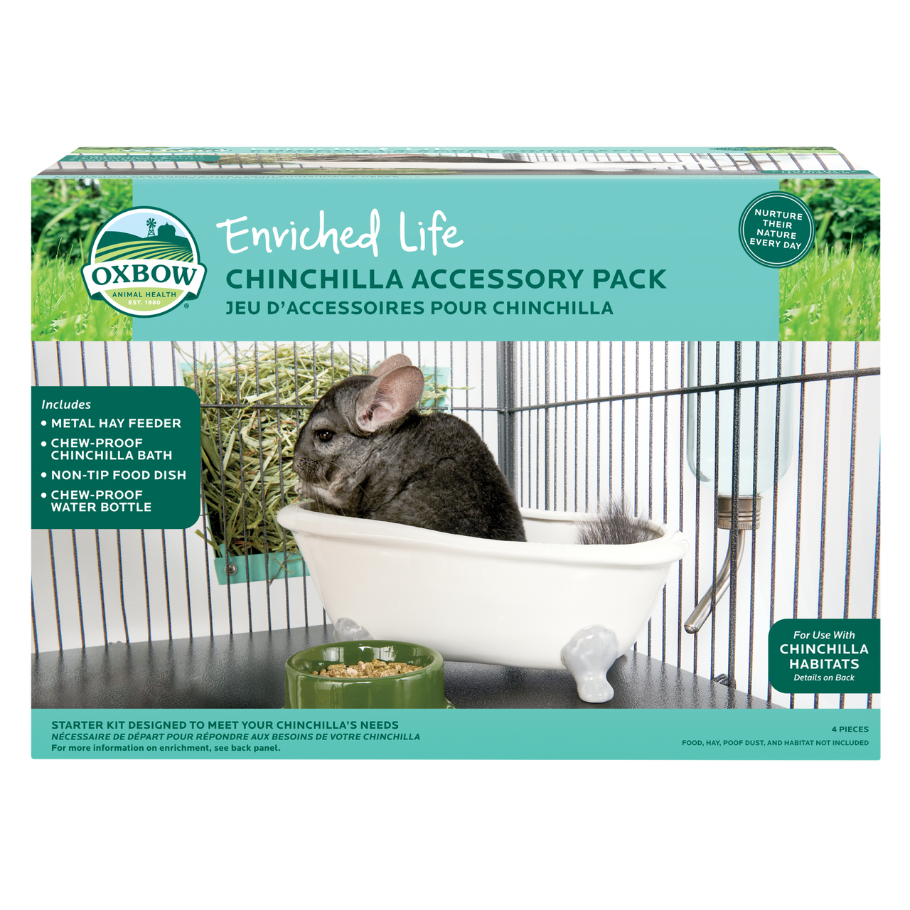 Oxbow Animal Health Enriched Life Chinchilla Accessory Pack Starter Kit One Size