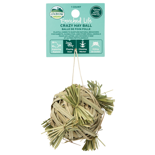 Oxbow Animal Health Enriched Life Crazy Hay Ball Small Toy One Size - Small - Pet