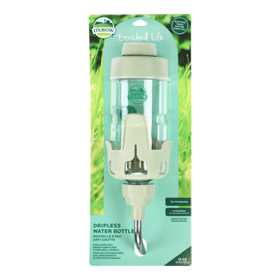 Oxbow Animal Health Enriched Life Dripless Water Bottle Off - White 15oz - Small - Pet