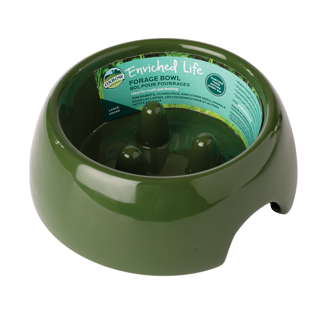 Oxbow Animal Health Enriched Life Forage Small Animal Bowl Green LG