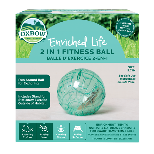 Oxbow Animal Health Enriched Life Small 2 - in - 1 Fitness Ball One Size - Small - Pet