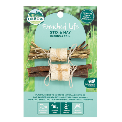 Oxbow Animal Health Enriched Life Stix & Hay Small Toy One Size - Small - Pet