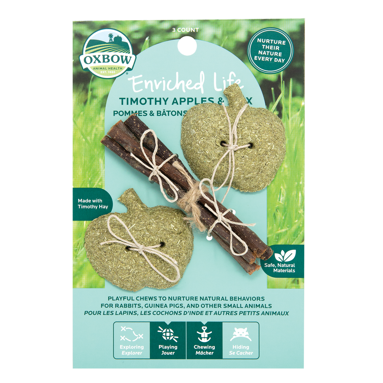 Oxbow Animal Health Enriched Life Timothy Apples & Stix Small Animal Toy One Size