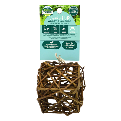 Oxbow Animal Health Enriched Life Willow Play Cube Small Chew One Size - Small - Pet