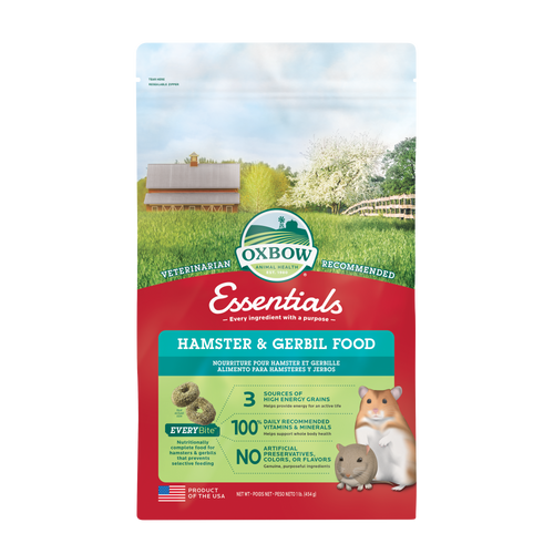 Oxbow Animal Health Essentials Hamster & Gerbil Food 1lb - Small - Pet
