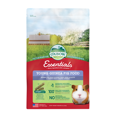 Oxbow Animal Health Essentials Young Guinea Pig Food 5lb - Small - Pet
