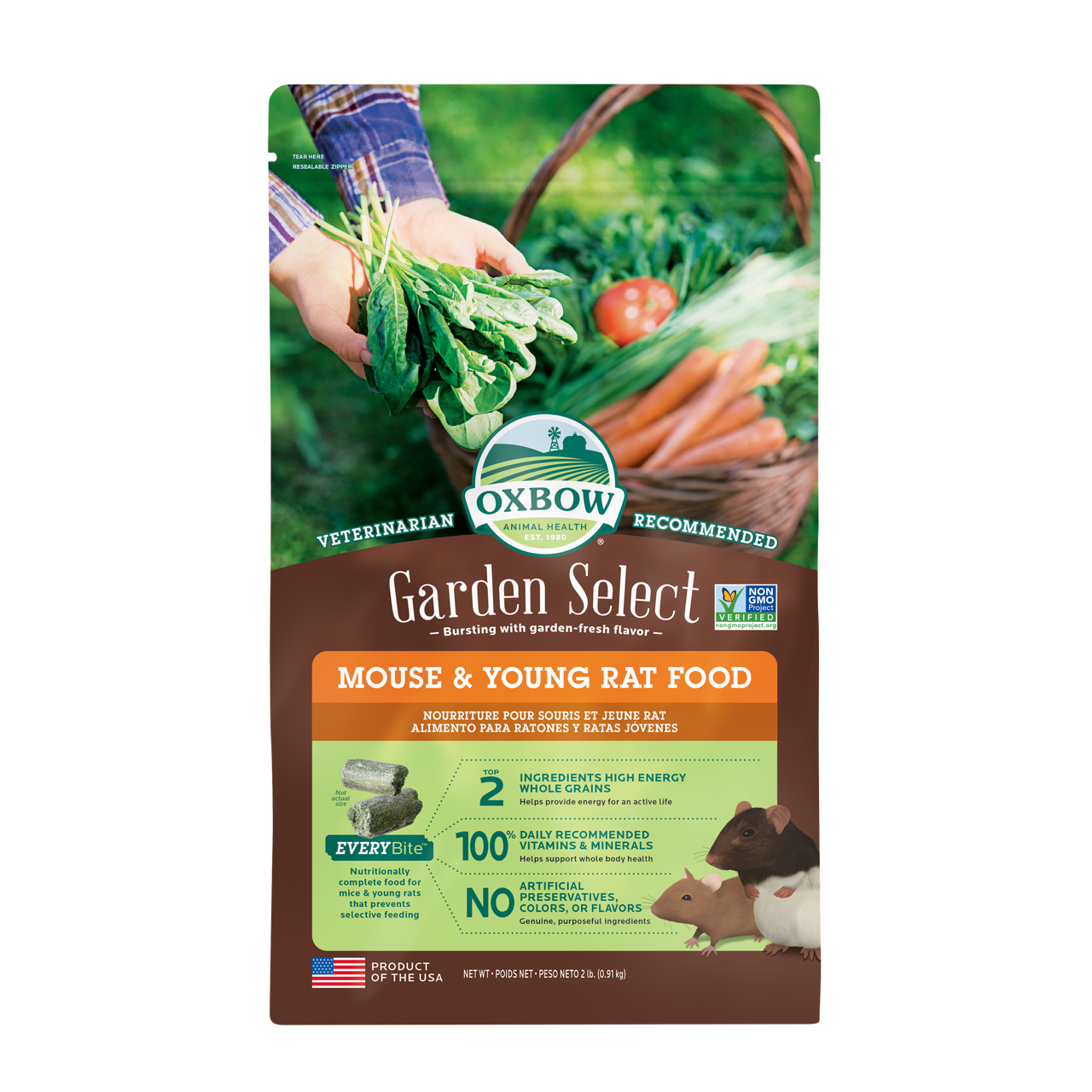 Oxbow Animal Health Garden Select Mouse & Young Rat Food 2lb