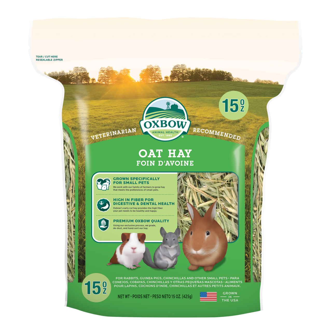 Oxbow Animal Health Oat Hay Small Animal Treat 15oz