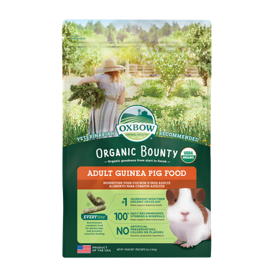 Oxbow Animal Health Organic Bounty Adult Guinea Pig Food 3lb - Small - Pet