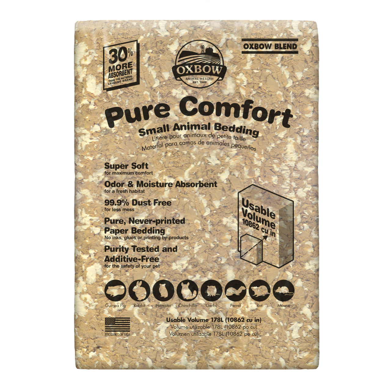 Oxbow Animal Health Pure Comfort Small Animal Bedding Blend 178L