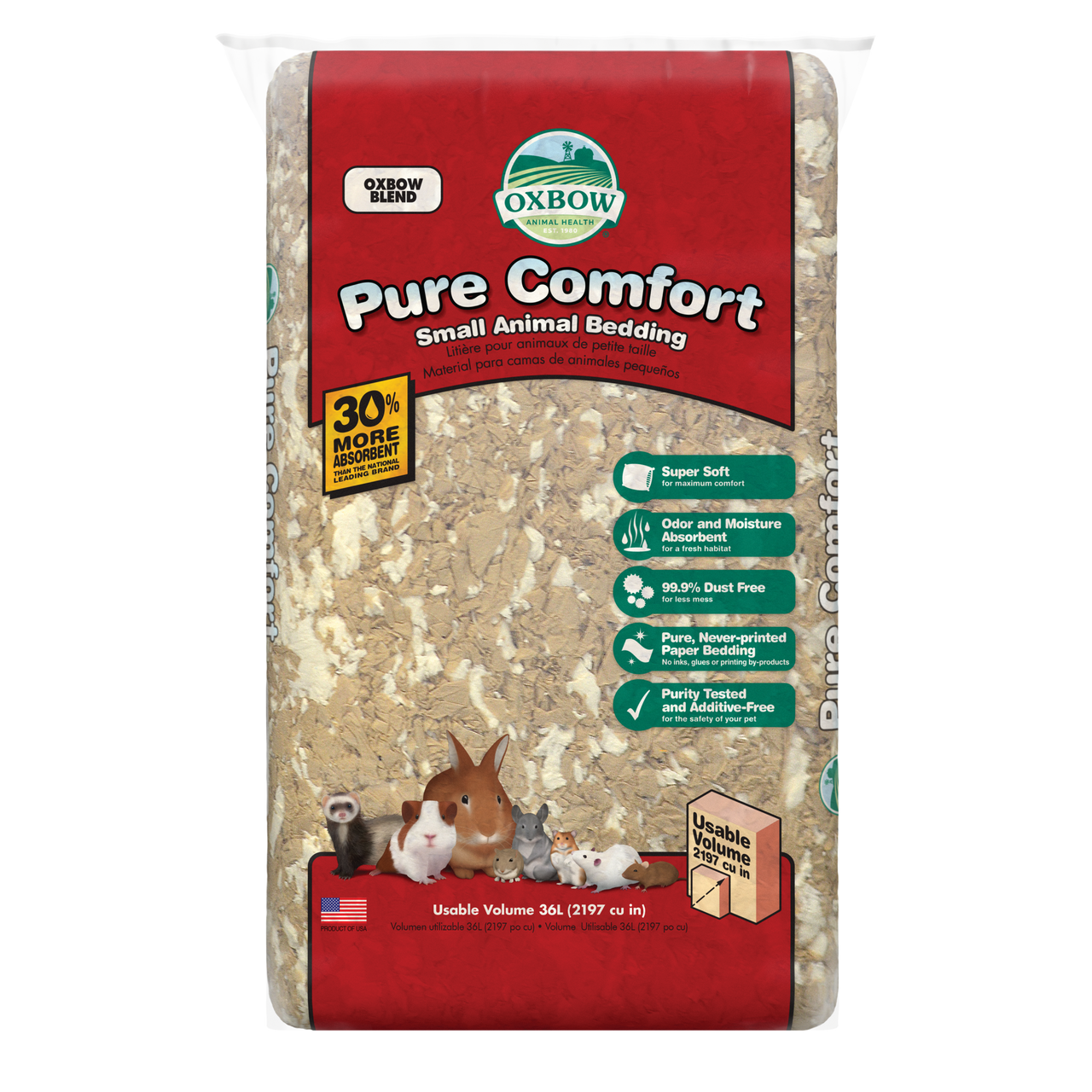 Oxbow Animal Health Pure Comfort Small Animal Bedding Blend 36L