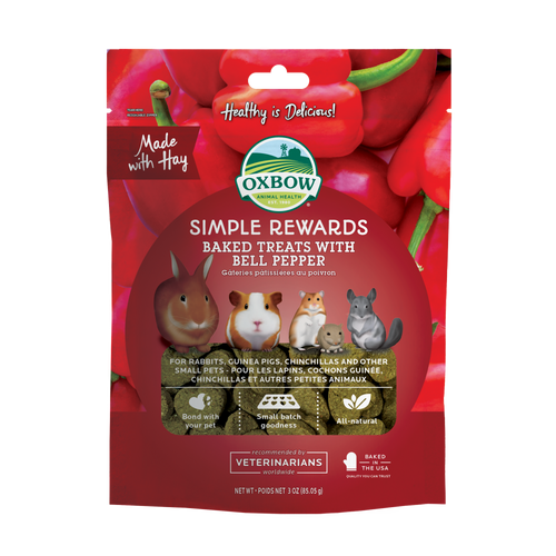 Oxbow Animal Health Simple Rewards Baked Small Treats w/Bell Pepper 3oz - Small - Pet