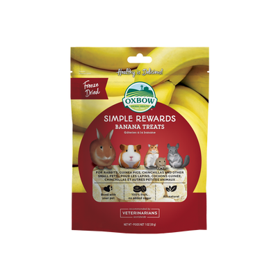 Oxbow Animal Health Simple Rewards Freeze Dried Banana Small Animal Treats 1oz