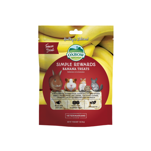 Oxbow Animal Health Simple Rewards Freeze Dried Banana Small Treats 1oz - Small - Pet