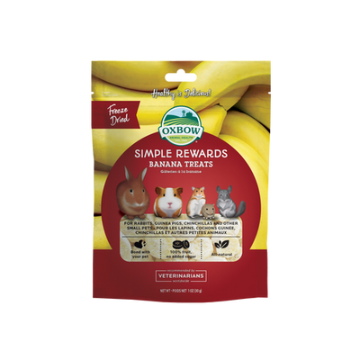 Oxbow Animal Health Simple Rewards Freeze Dried Banana Small Treats 1oz - Small - Pet
