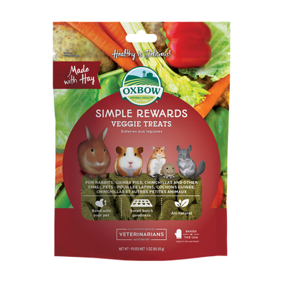 Oxbow Animal Health Simple Rewards Veggie Small Treats 3oz - Small - Pet