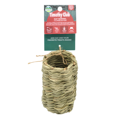 Oxbow Animal Health Timothy CLUB Hay Barrel Small Chew One Size - Small - Pet