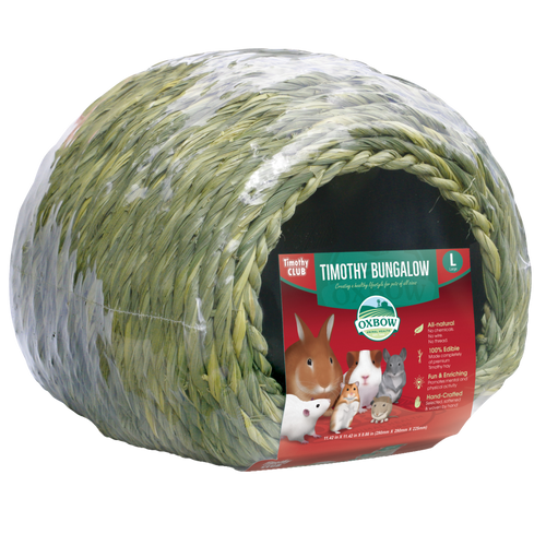 Oxbow Animal Health Timothy CLUB Hay Small Bungalow Tan LG - Small - Pet