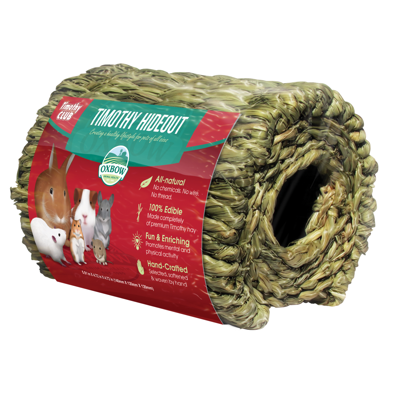 Oxbow Animal Health Timothy CLUB Timothy Hay Small Animal Hideout Tan One Size
