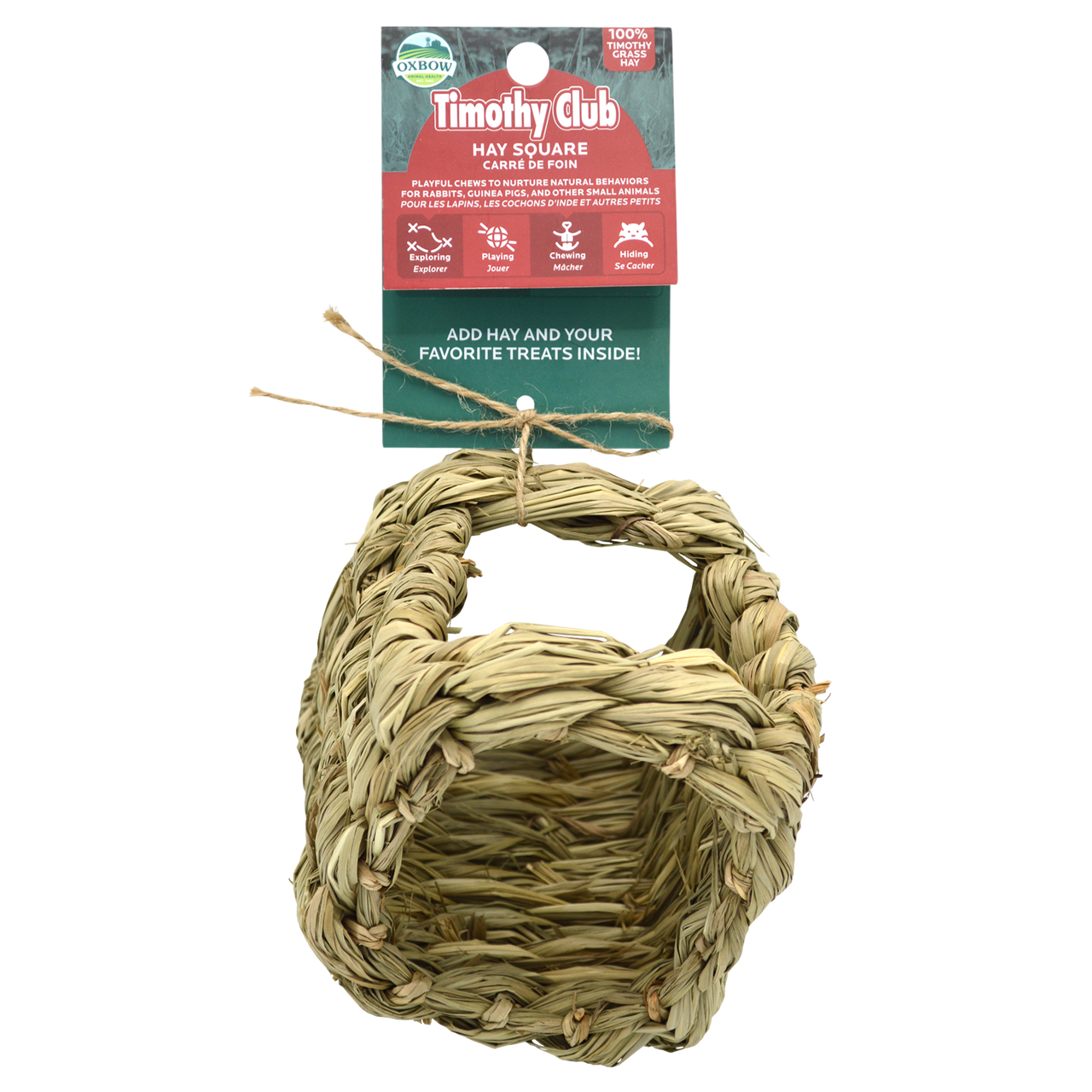 Oxbow Animal Health Timothy CLUB Timothy Hay Square Small Animal Chew One Size