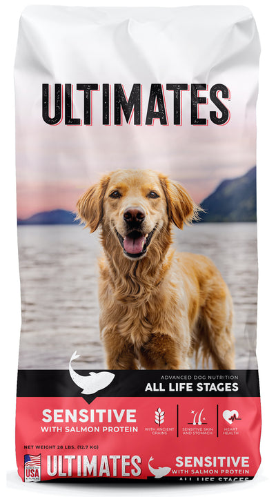 Ultimates Sensitive Dry Dog Food Salmon 28 lb 034846596076