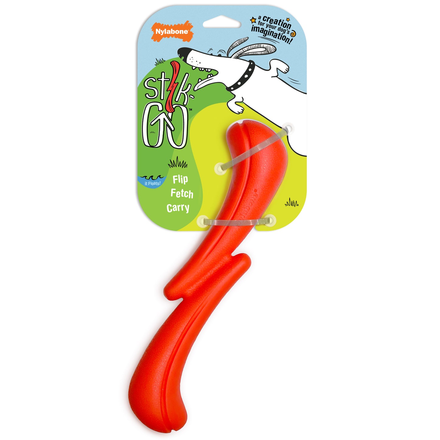 Nylabone Creative Play Stik-GO Dog Fetch Toy Red Large/Giant - Up To 50 Lbs. (1 ct) 018214852841