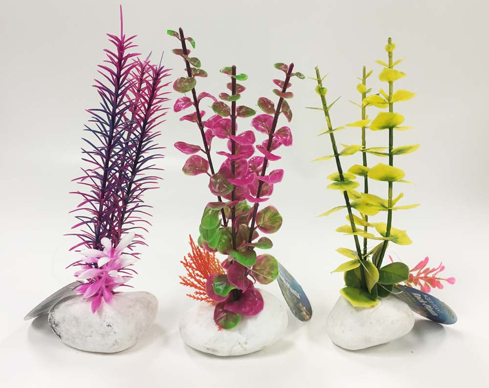 Penn-Plax Rock Aquarium Plant Style Assorted 8 in
