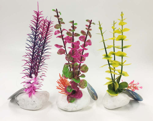 Penn - Plax Rock Aquarium Plant Style Assorted 8