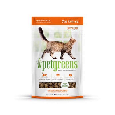 Pet Greens Cat Craves Semi - Moist Soft Treats Chicken 3oz