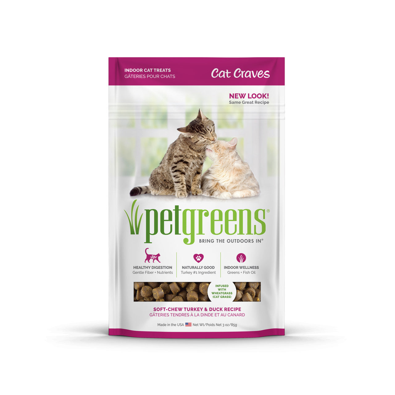 Pet Greens Cat Craves Semi-Moist Soft Cat Treats Turkey & Duck 3oz