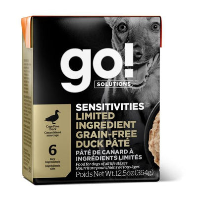 Petcurean GO! SENSITIVITIES Limited Ingredient Grain Free Duck P?t 12/12.5oz {L-1} 152296 815260005364