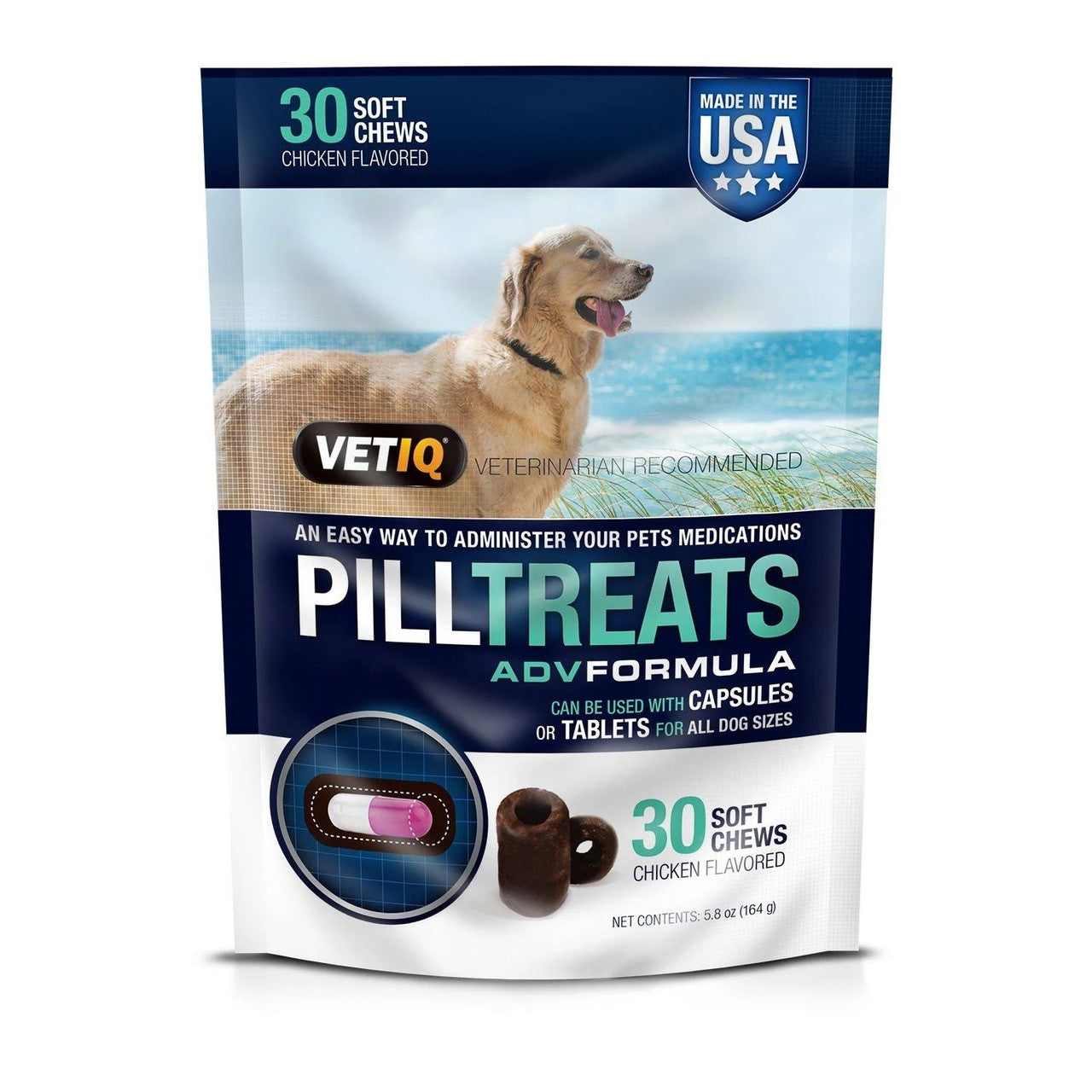 PETIQ Pill Treats Soft Chews Chicken Flavor 3 / 30 ct 818145010187