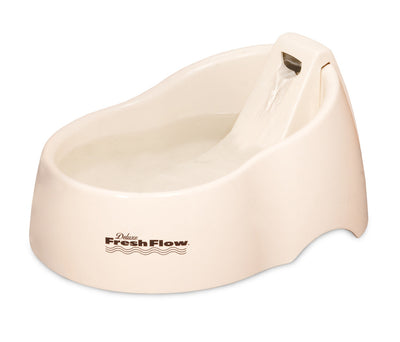 Petmate Deluxe Fresh Flow Fountain For Cats Bleached Linen MD