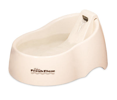 Petmate Deluxe Fresh Flow Fountain For Cats Bleached Linen MD - Cat