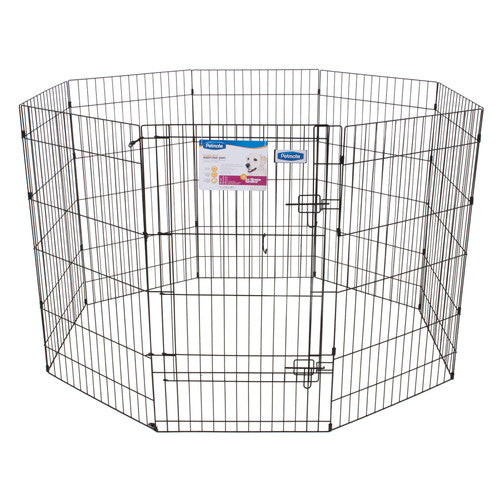 Petmate Exercise Pen with Door Black 42 in - Dog