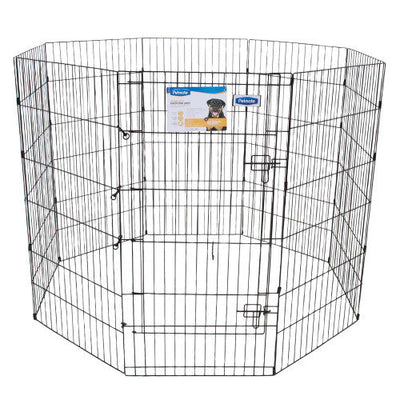 Petmate Exercise Pen with Door Black 48 in - Dog