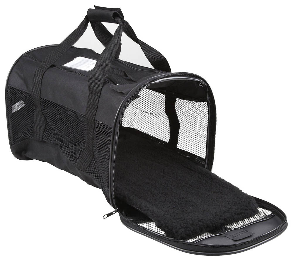 Petmate Plush Soft Sided Dog Kennel Cab Black LG
