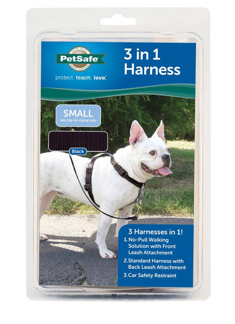 PetSafe 3in1 Dog Harness Black SM