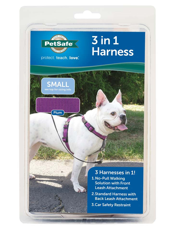 PetSafe 3in1 Dog Harness Plum SM
