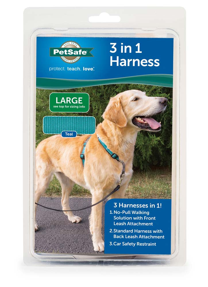 PetSafe 3in1 Dog Harness Teal LG