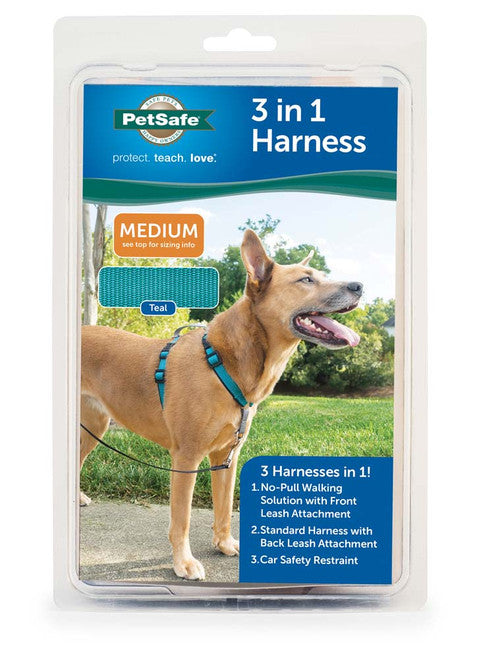 PetSafe 3in1 Dog Harness Teal MD