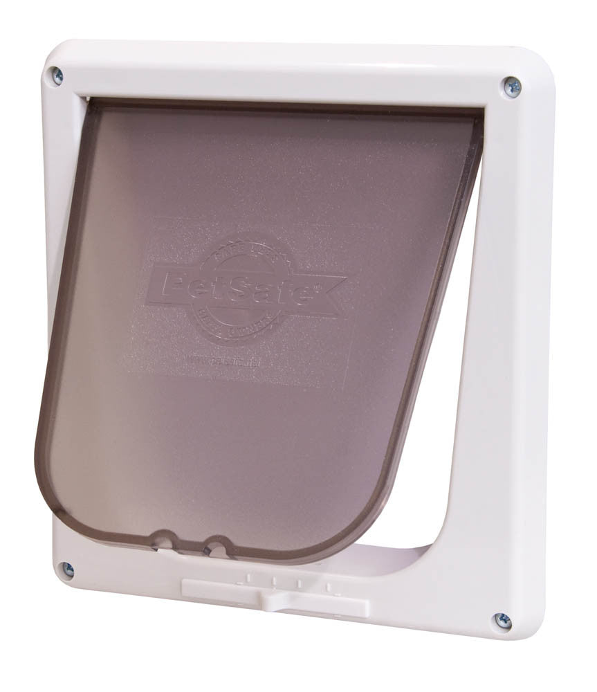 PetSafe Deluxe 4-Way Cat Door White, Grey