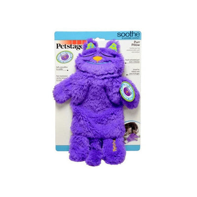 Petstages Purr Pillow Kitty Cat Toy Violet 1ea