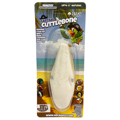 A & E Cages Natural Cuttlebone 6 in 644472016697